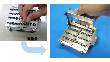 Nozzle batch attachment/detachment jig