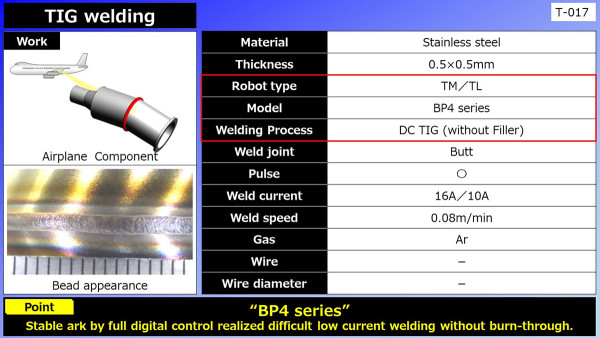 SUS TIG welding (Airplane Component)