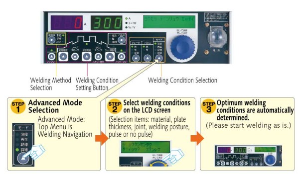 Welding Navigation facilitates the setting of welding conditions image