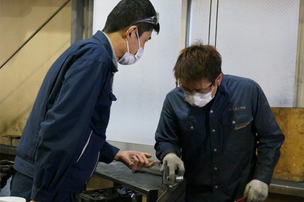 Photo: Checking welding quality