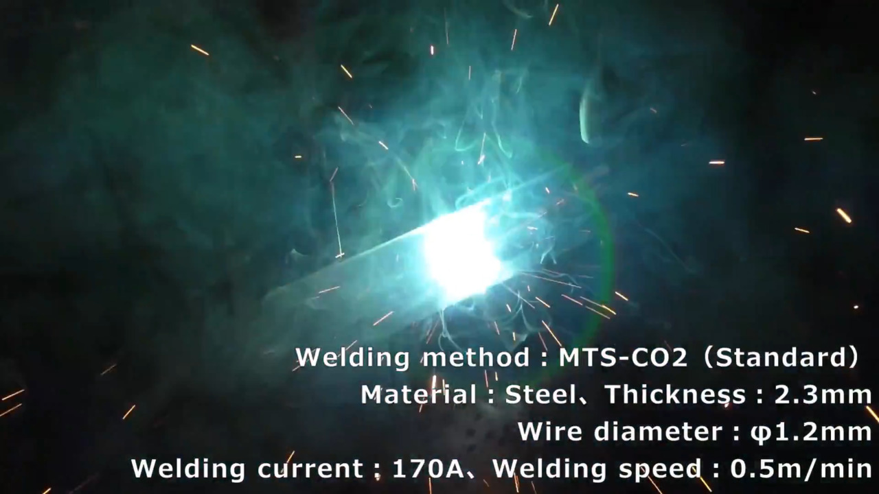 Video (scattering of spatter with standard CO2welding)
