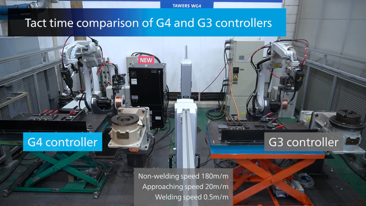 Tact time comparison of G4 and G3 controllers 