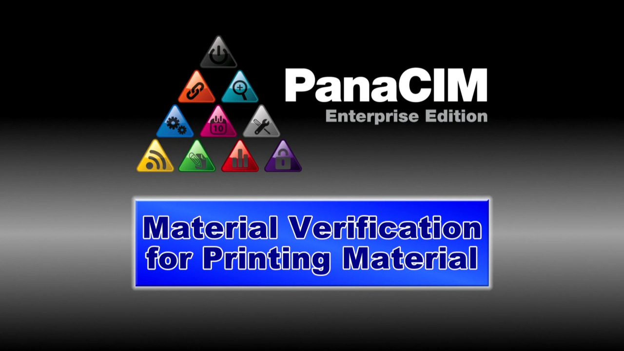 PanaCIM 印刷材料の材料照合（英）