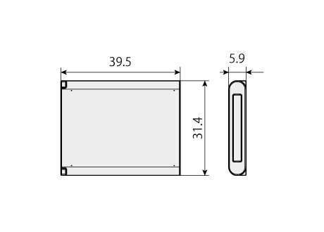  充電池パック WX-SB100　寸法図（単位：mm）