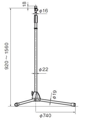 マイクロホンスタンド（フロア型） WN-FS140