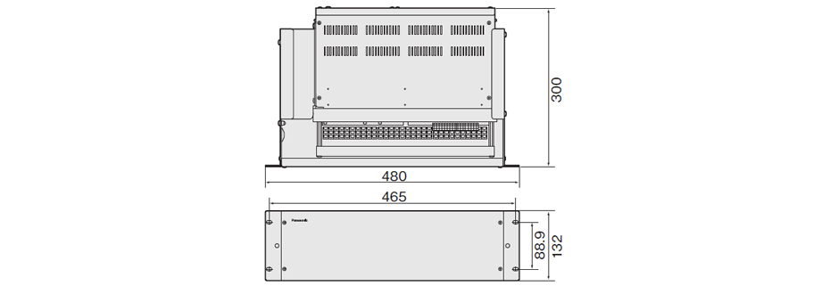 業務放送システム　WL-K600　寸法図（単位：mm）