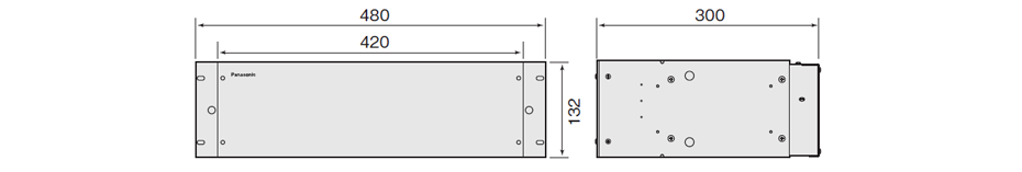 増設用出力制御ユニット　WU-ER552/WU-ER551 寸法図（単位：mm）