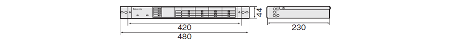 入力マトリクスユニット　WU-MX544 寸法図（単位：mm）