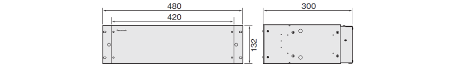 拡張制御ユニット WU-EX590 寸法図（単位：mm）