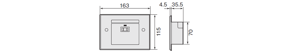 電源制御ボックス　WU-R40B 寸法図（単位：mm）