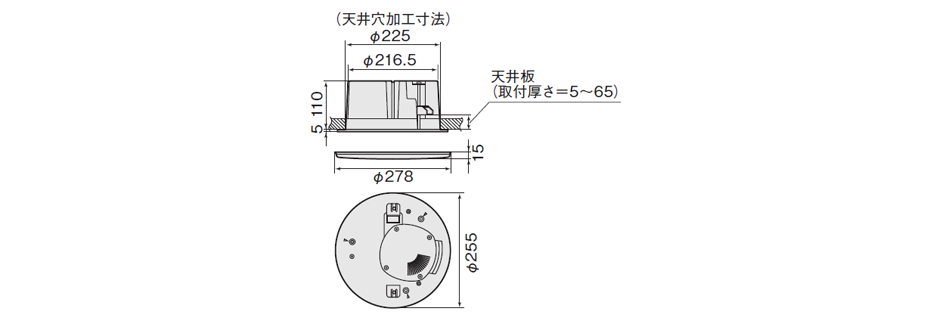 WS-A22 / WS-A22T 寸法図