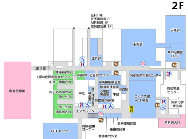 写真：連絡通路でつながる新棟