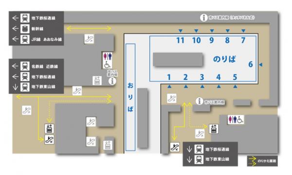 バスターミナル構内図