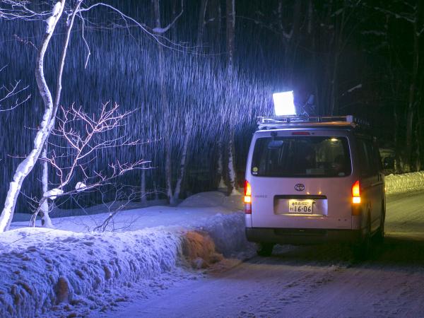 写真：LEDカラー投光器「ダイナペインター」で夜間の景観を演出1