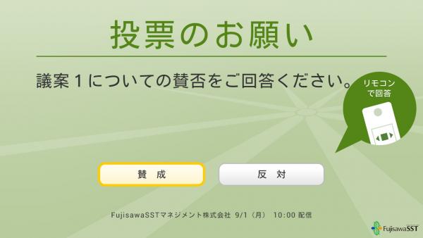 写真：双方向コミュニケーション機能を活用したメッセージ配信例