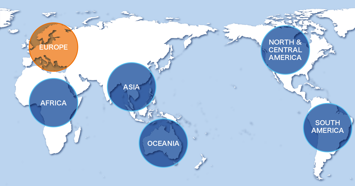 Global Network（EUROPE, NORTH & CENTRAL AMERICA, SOUTH AMERICA