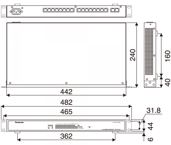 OUTLET SALE WJ-PU108 ＰｏＥカメラ電源ユニット ８ポート Panasonic