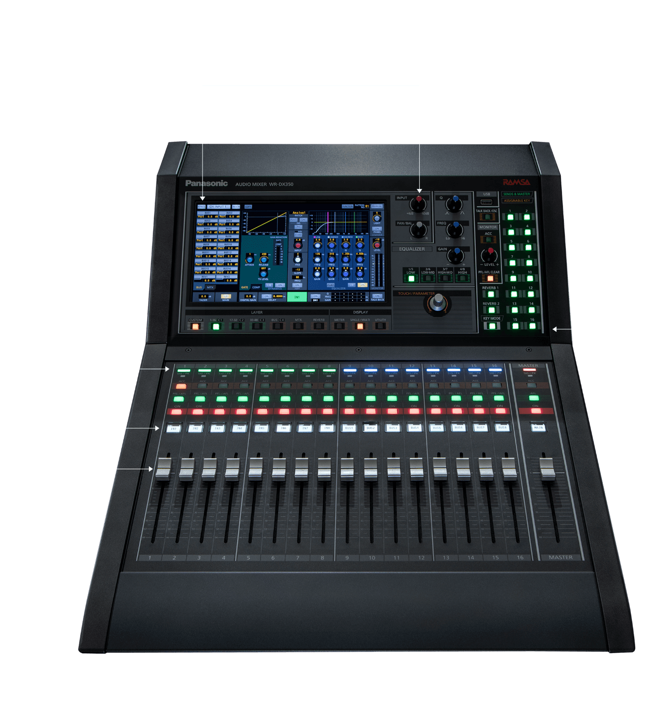 音質・機能・操作性を進化させたRAMSA デジタルミキサー WR 音質・機能・操作性を進化させたRAMSA デジタルミキサー WR