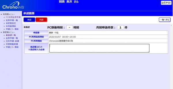 写真：管理画面
