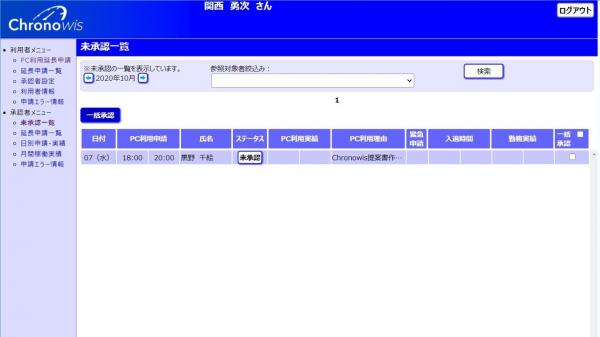写真：管理画面