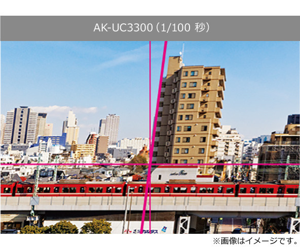 スキュー低速イメージ　AK-UC3300（1/100 秒）