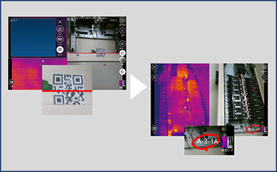 撮影画像とQRコードの連動