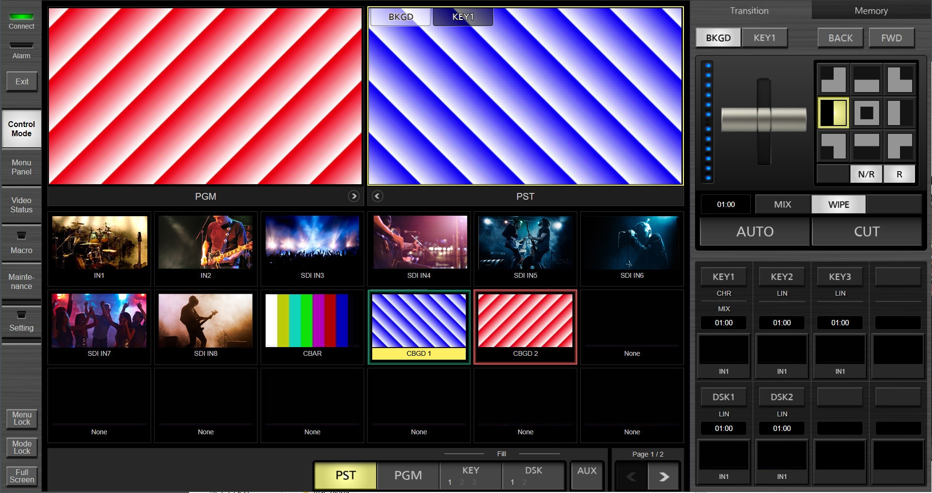 ソフトウェアコントロールGUI