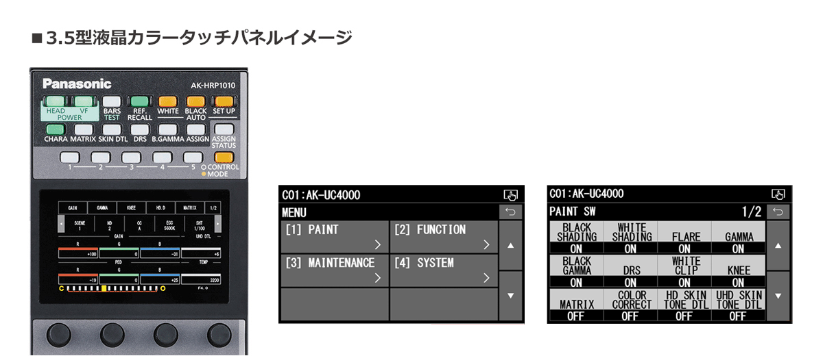 AK-HRP1010　3.5型液晶カラータッチパネルイメージ