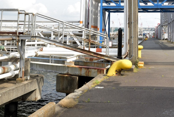 写真：海に面した第3桟橋付近