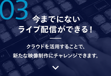 3.今までにないライブ配信ができる