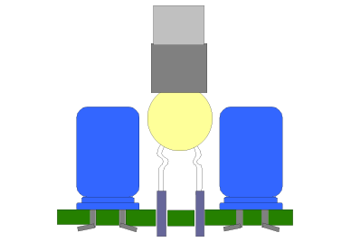 Realization of high-density insertion with the use of guide pins