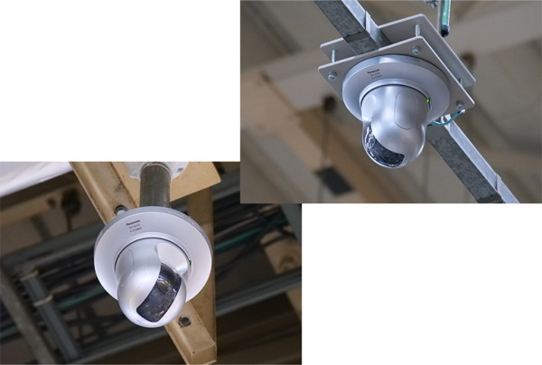 写真：エフを読み取るPTZカメラ