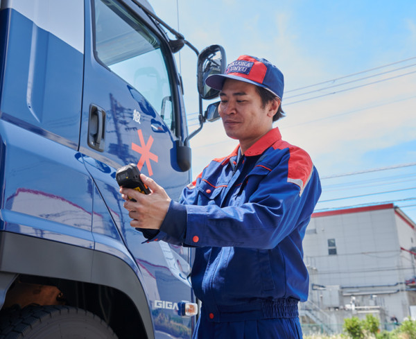 写真：突発の依頼による配車変更があっても、タイムリーにドライバーへ共有可能に。