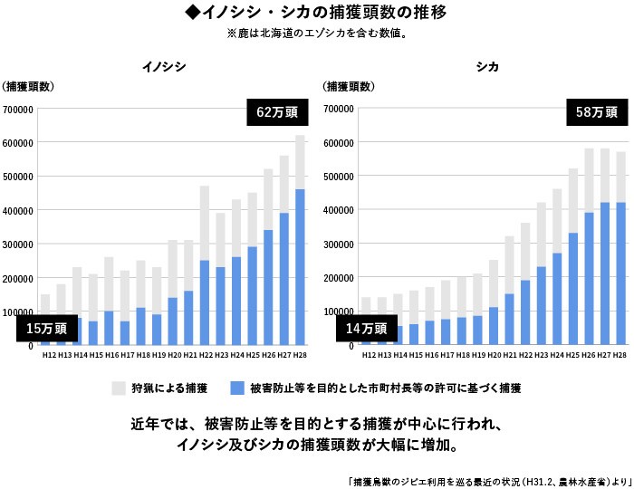 捕獲鳥獣のジビエ利用を巡る最近の状況