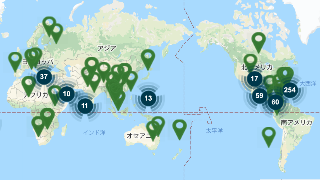 世界各国に展開しているAPICS （出典： https://www.ascm.org/find-a-partner/）