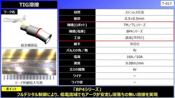 TIG溶接（航空機部品）