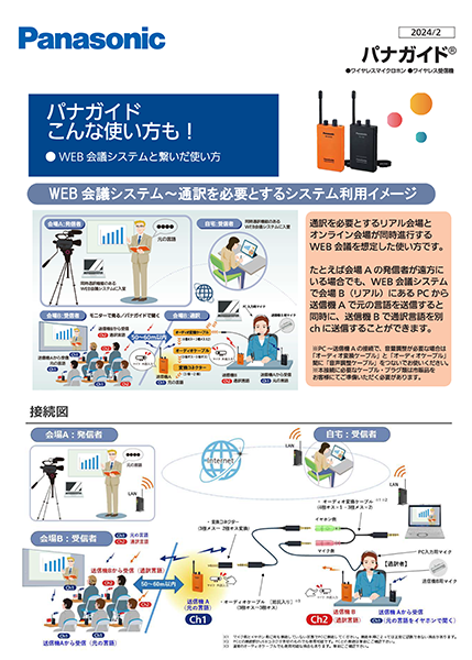 パナガイド WEB会議システムと繋いだ使い方チラシ