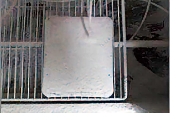 非動作時の防塵試験結果の写真