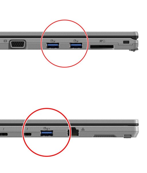 USB3.0 Type-A（5Gbps）ポートを3基※1搭載