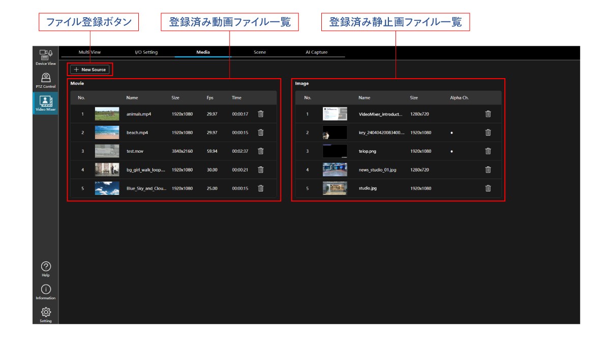 Media画面の画像