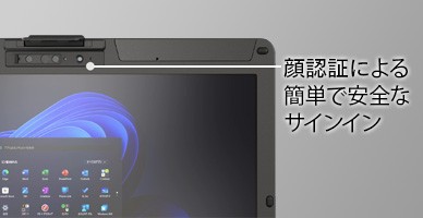 Windows Hello　顔認証対応IRカメラ搭載