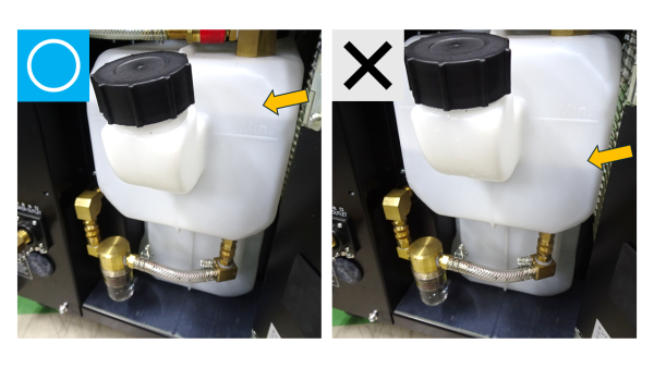 冷却水の分量、交換頻度をご確認下さい