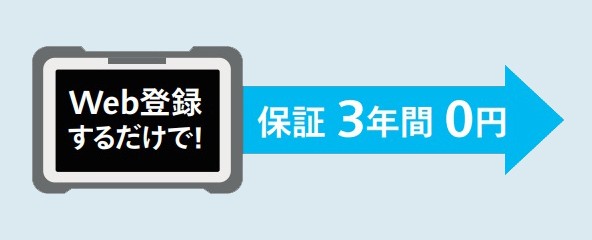 3年間無償保証