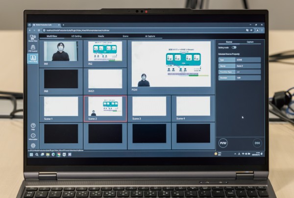 写真：Video MixerのMulti View画面