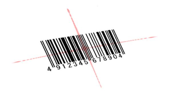 商品などに印刷されているバーコードの写真