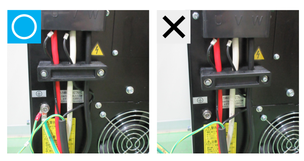 結線は正確に実施してください