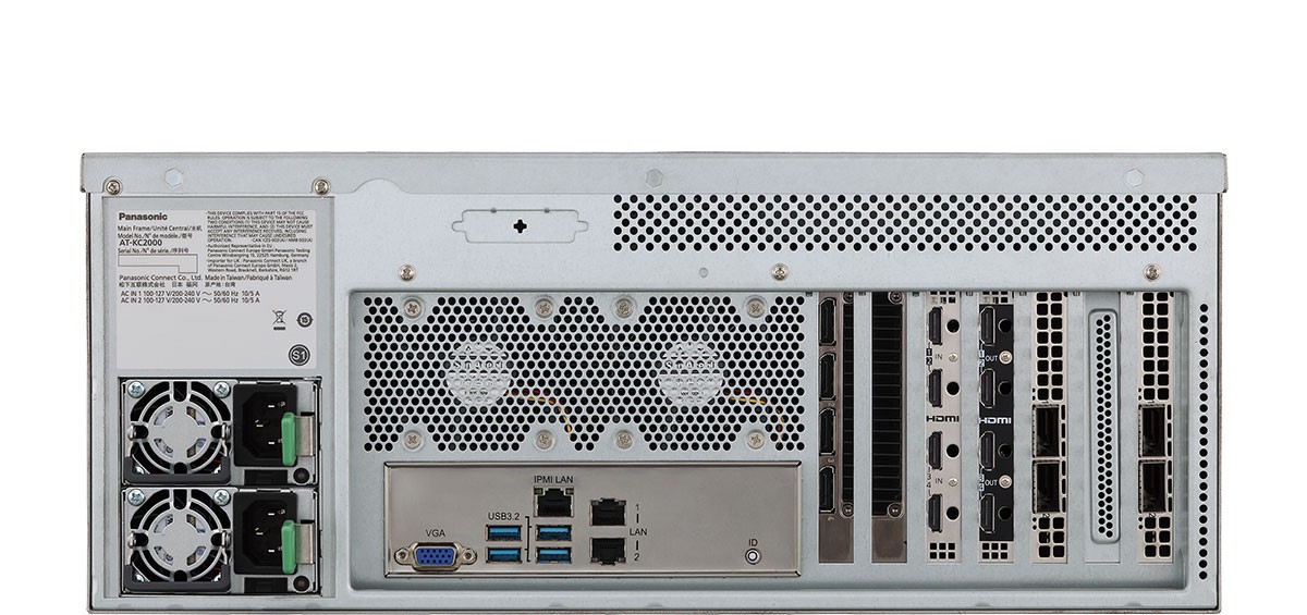AT-KC2000TS1　HDMI入出力ボード付き背面図