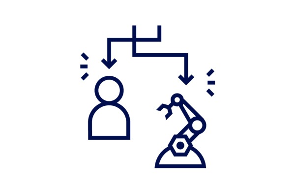 人とロボットに効率的に作業を振り分け