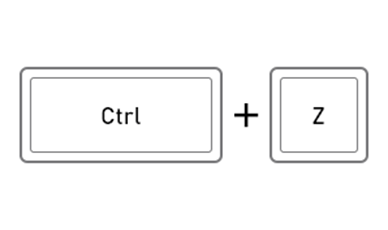 元に戻すのショートカットキー