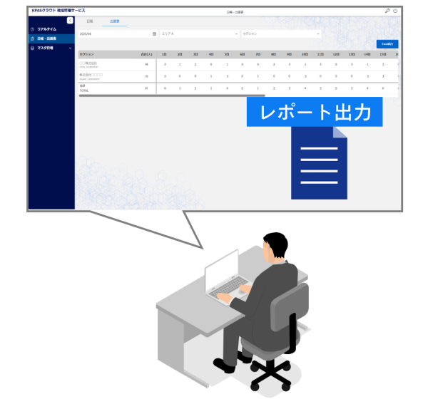 レポート出力